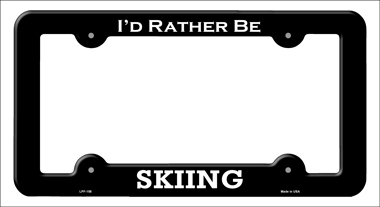 LPF-158 6 x 12 in. Skiing Novelty Metal License Plate Frame