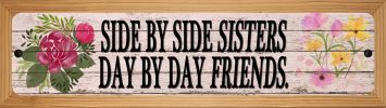SMART BLONDE Sisters and Friends Novelty Wood Mounted Small Metal Street Sign WB-K-1452