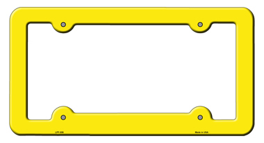 LPF-006 6 x 12 in. Solid Novelty Metal License Plate Frame, Yellow