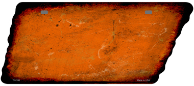 TN-106 5.5 x 12 in. Solid Novelty Rusty Effect Metal Tennessee License Plate Tag, Orange