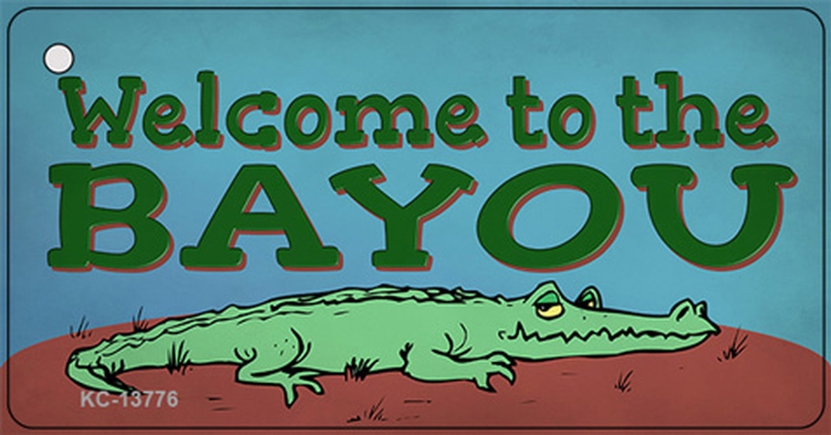 KC-13776 1.5 x 3 in. Welcome To The Bayou Novelty Metal Key Chain Tag