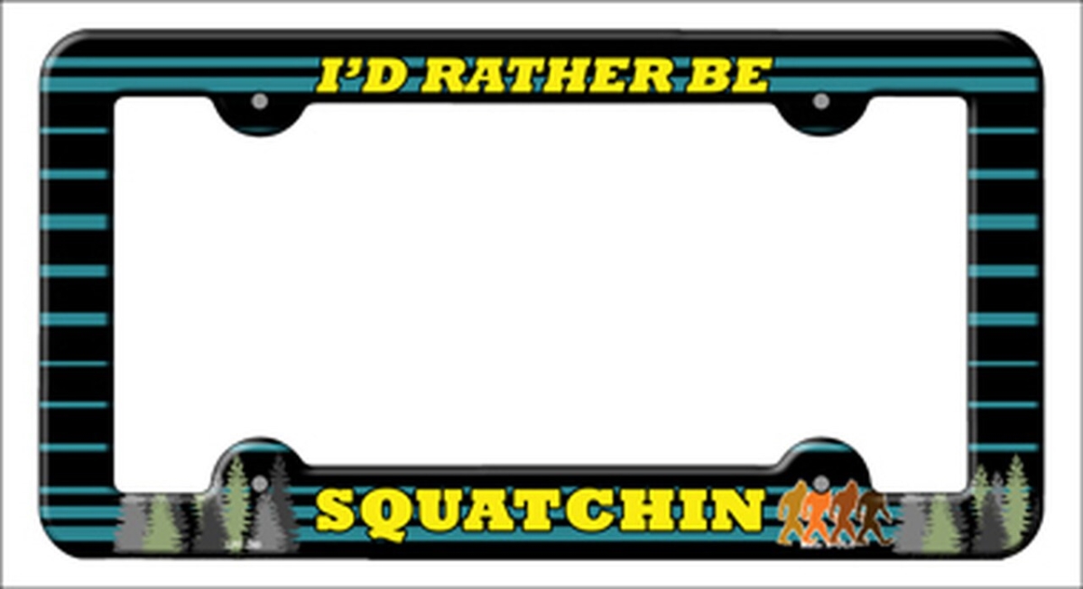 LPF-260 6 x 12 in. Squatchin Novelty Metal License Plate Frame