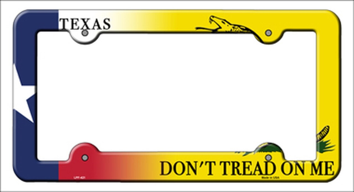 LPF-421 6 x 12 in. Texas & Dont Tread Novelty Metal License Plate Frame