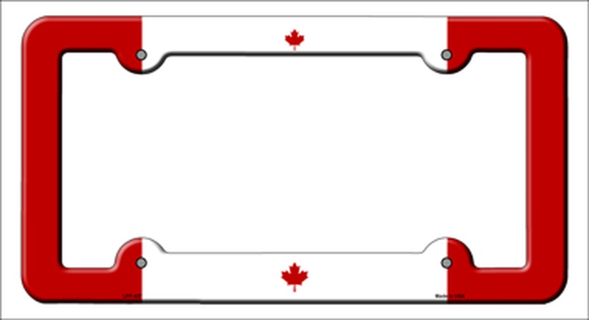LPF-437 6 x 12 in. Canada Flag Novelty Metal License Plate Frame