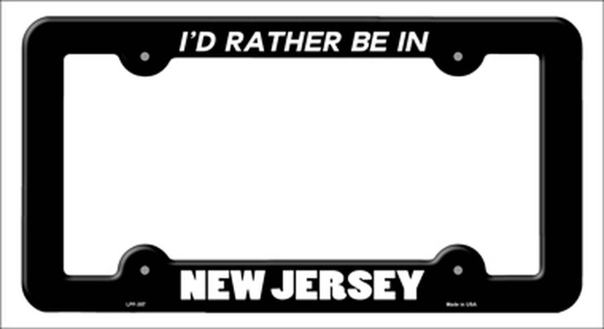 LPF-357 6 x 12 in. Be In New Jersey Novelty Metal License Plate Frame