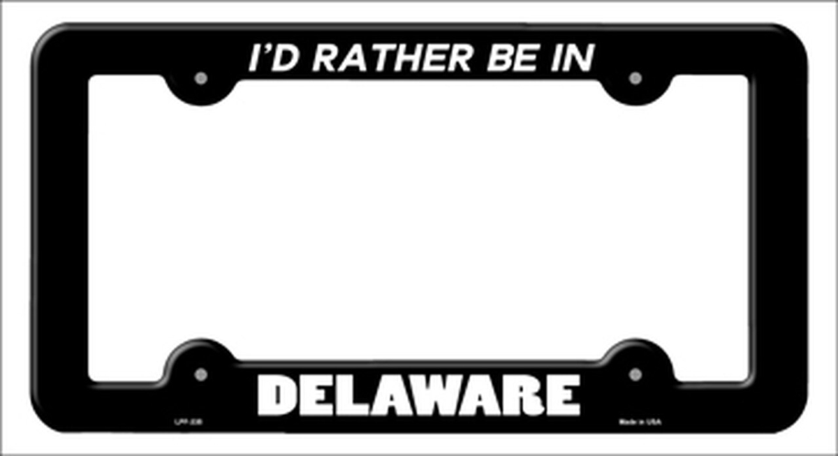 LPF-335 6 x 12 in. Be In Delaware Novelty Metal License Plate Frame