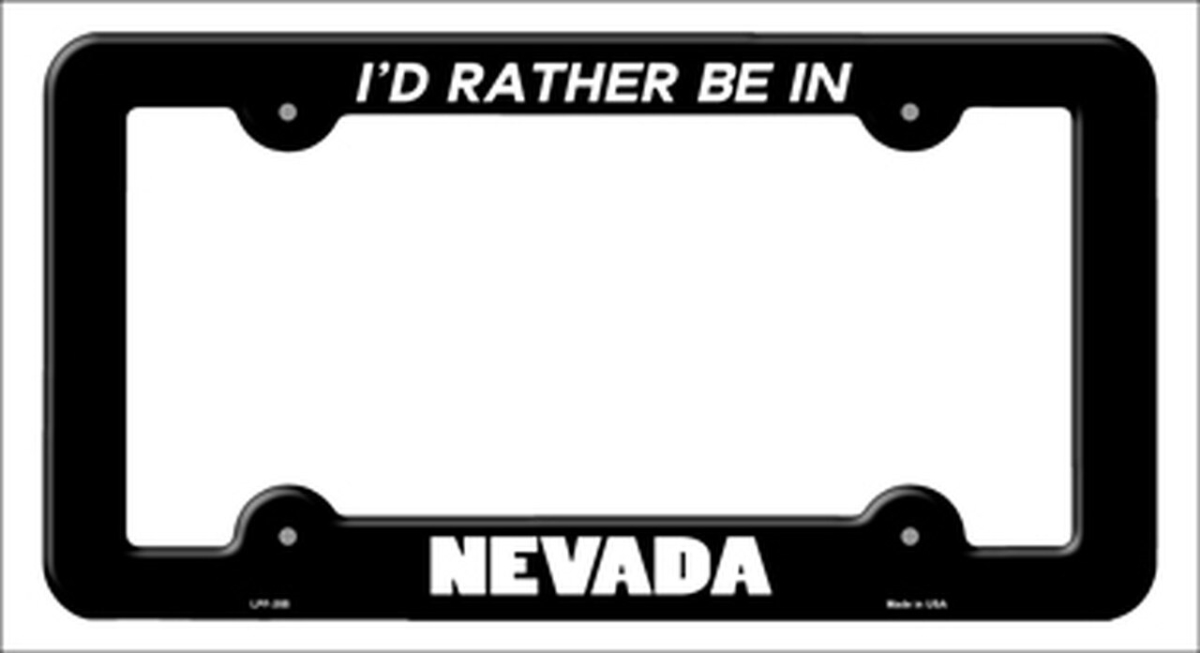 LPF-355 6 x 12 in. Be In Nevada Novelty Metal License Plate Frame