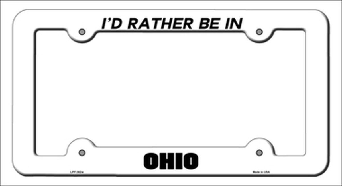 LPF-362 6 x 12 in. Be In Ohio Novelty Metal License Plate Frame