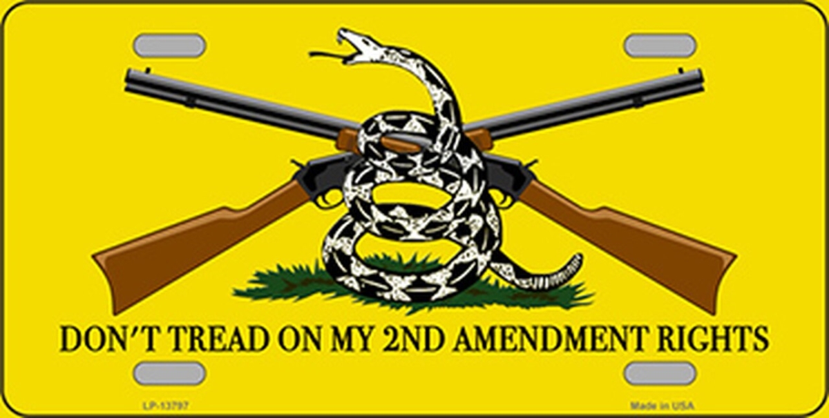 LP-13797 6 x 12 in. Dont Tread On My 2nd Amendment Novelty Metal License Plate