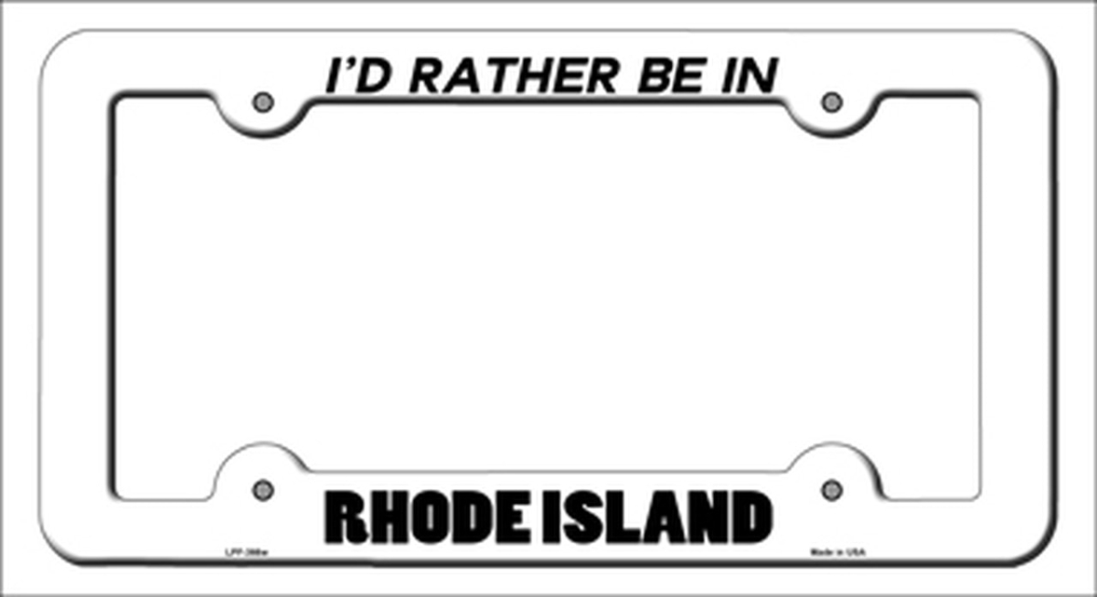 LPF-366 6 x 12 in. Be In Rhode Island Novelty Metal License Plate Frame