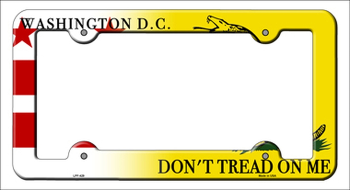 LPF-429 6 x 12 in. Washington DC & Dont Tread Novelty Metal License Plate Frame