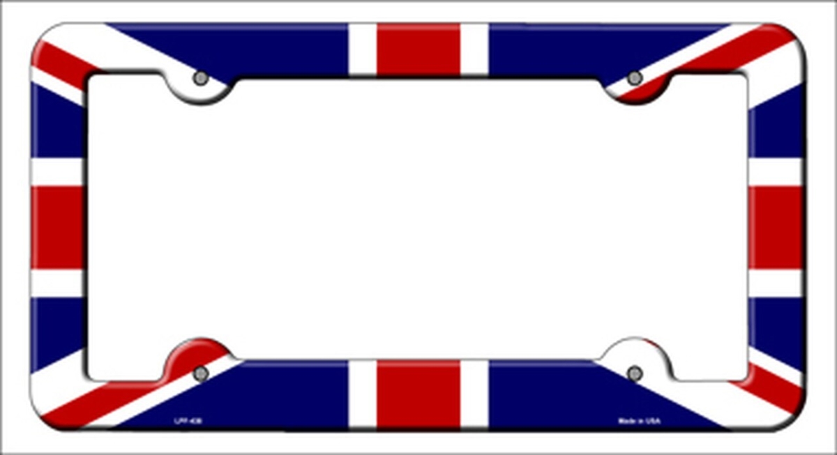 LPF-438 6 x 12 in. British Flag Novelty Metal License Plate Frame