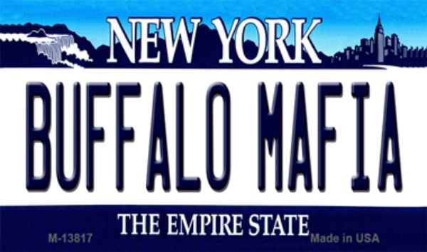 M-13817 3.5 x 2 in. Buffalo Mafia New York Novelty Metal Magnet