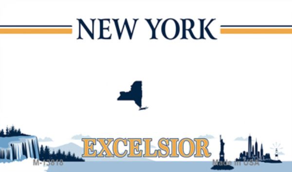 M-13818 3.5 x 2 in. Excelsior New York Blank Novelty Metal Magnet