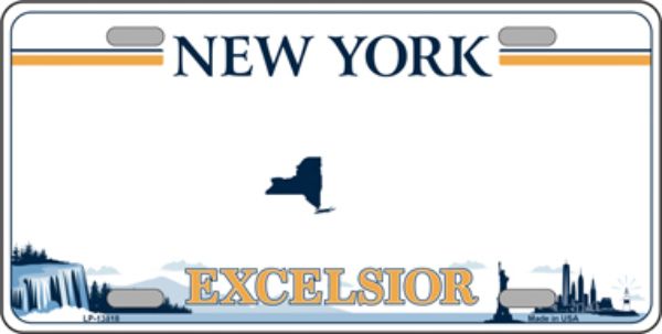 Picture of Smart Blonde LP-13818 6 x 12 in. Excelsior New York Blank Novelty Metal License Plate Tag