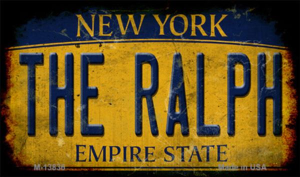 M-13836 3.5 x 2 in. The Ralph New York Rusty Novelty Metal Magnet