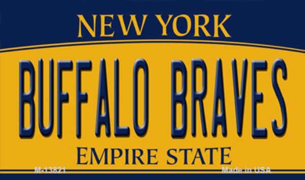 M-13821 3.5 x 2 in. Buffalo Braves New York Novelty Metal Magnet