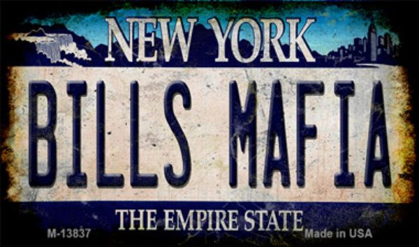 M-13837 3.5 x 2 in. Bills Mafia Novelty Metal Magnet