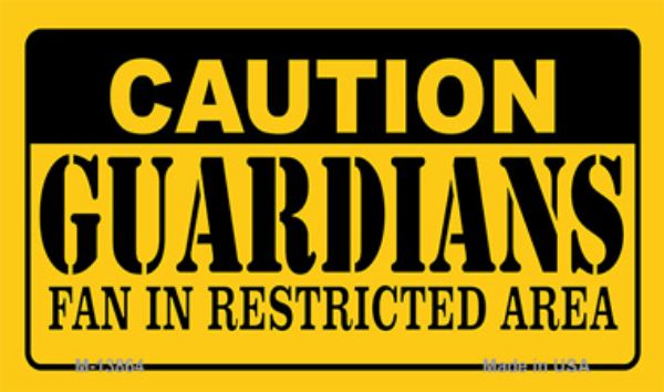 M-13864 3.5 x 2 in. Caution Guardians Novelty Metal Magnet