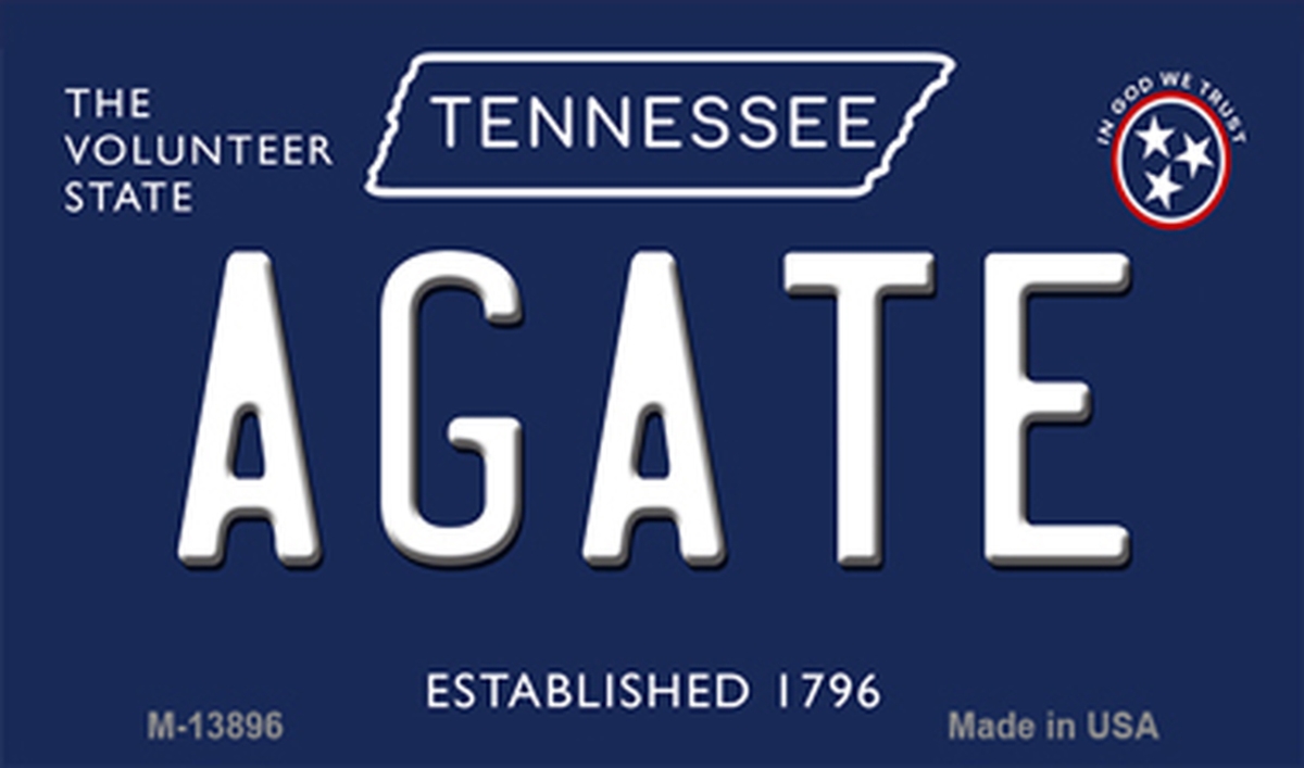 M-13896 3.5 x 2 in. Agate Tennessee Blue Novelty Metal Magnet