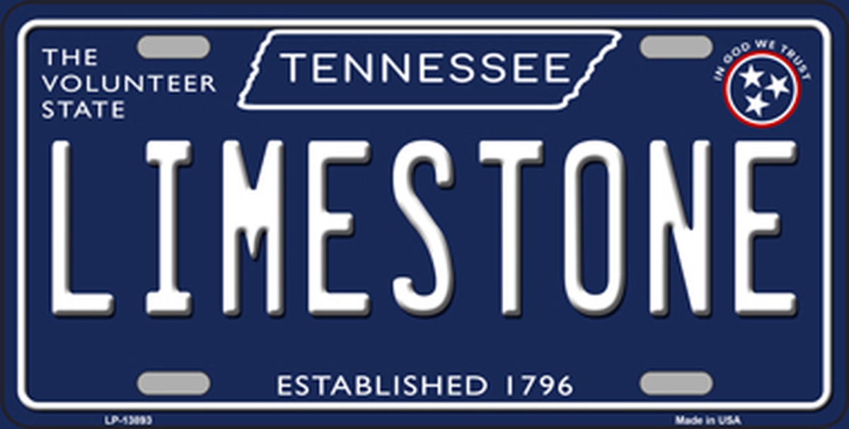 Picture of Smart Blonde LP-13893 6 x 12 in. Limestone Tennessee Blue Novelty Metal License Plate Tag
