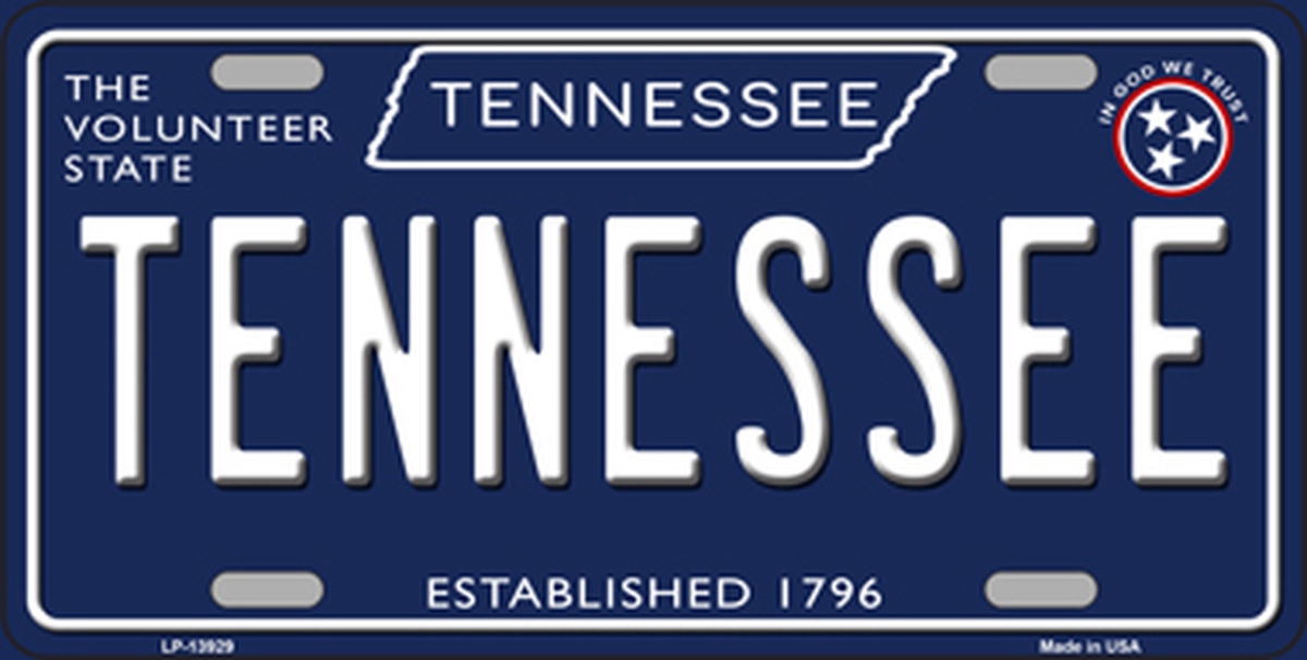 Picture of Smart Blonde LP-13929 6 x 12 in. TN Tennessee Blue Novelty Metal License Plate Tag
