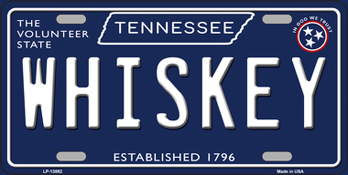 Picture of Smart Blonde LP-13892 6 x 12 in. Whiskey Tennessee Blue Novelty Metal License Plate Tag