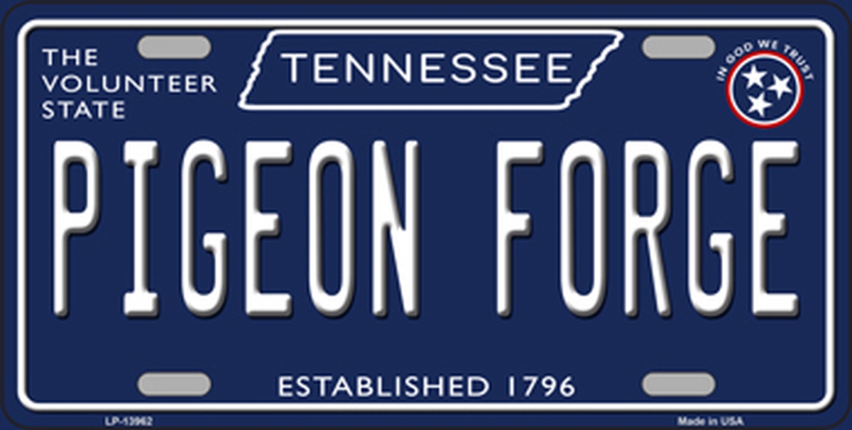 Picture of Smart Blonde LP-13962 6 x 12 in. Pigeon Forge Tennessee Blue Novelty Metal License Plate Tag
