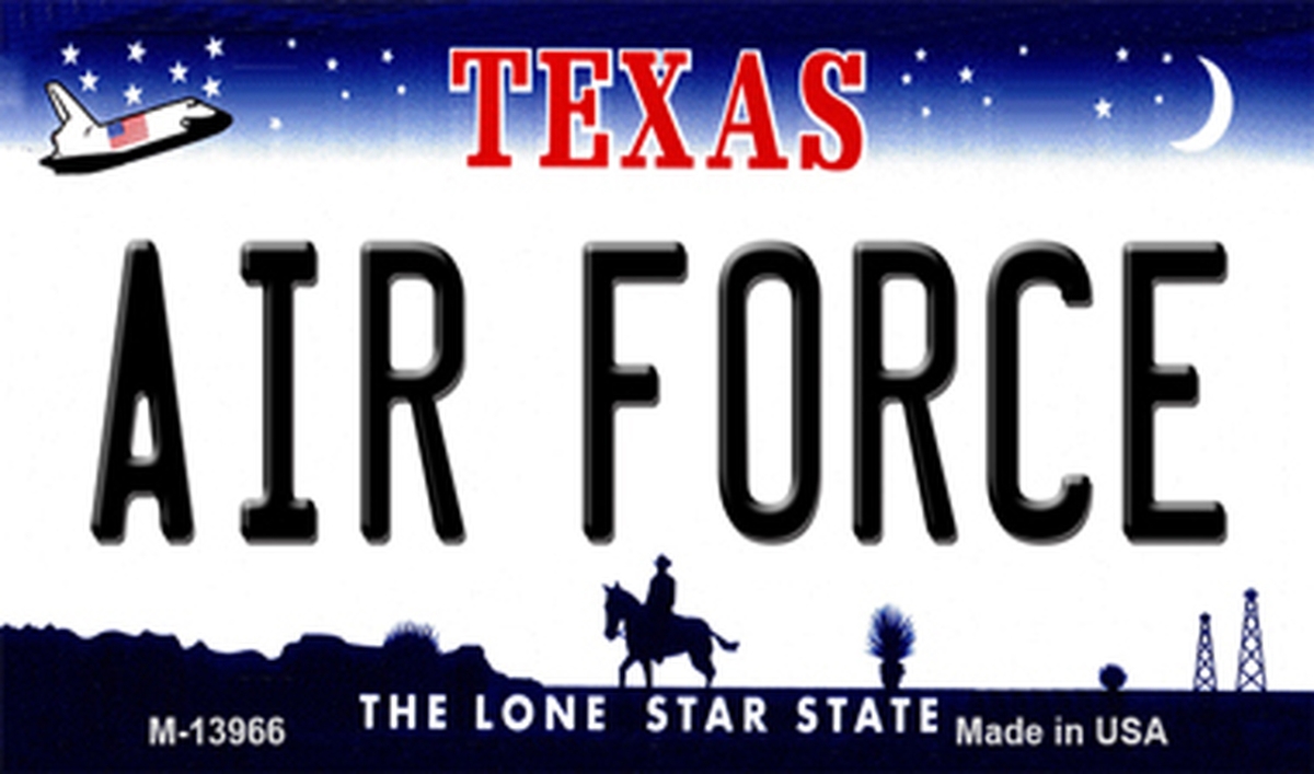 M-13966 3.5 x 2 in. Texas Air Force Novelty Metal Magnet