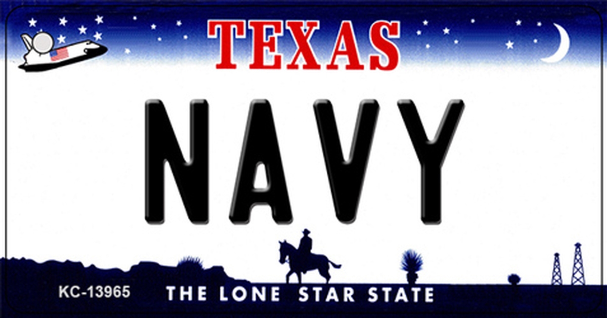 1.5 x 3 in. Texas Navy Novelty Metal Key Chain