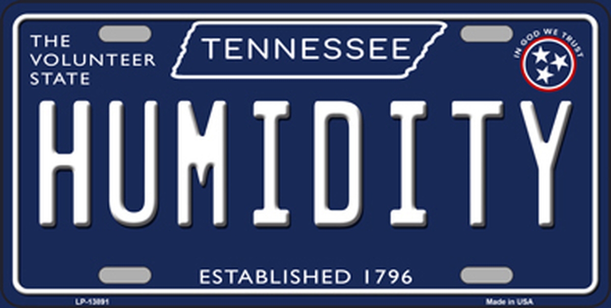 Picture of Smart Blonde LP-13891 6 x 12 in. Humidity Tennessee Blue Novelty Metal License Plate Tag