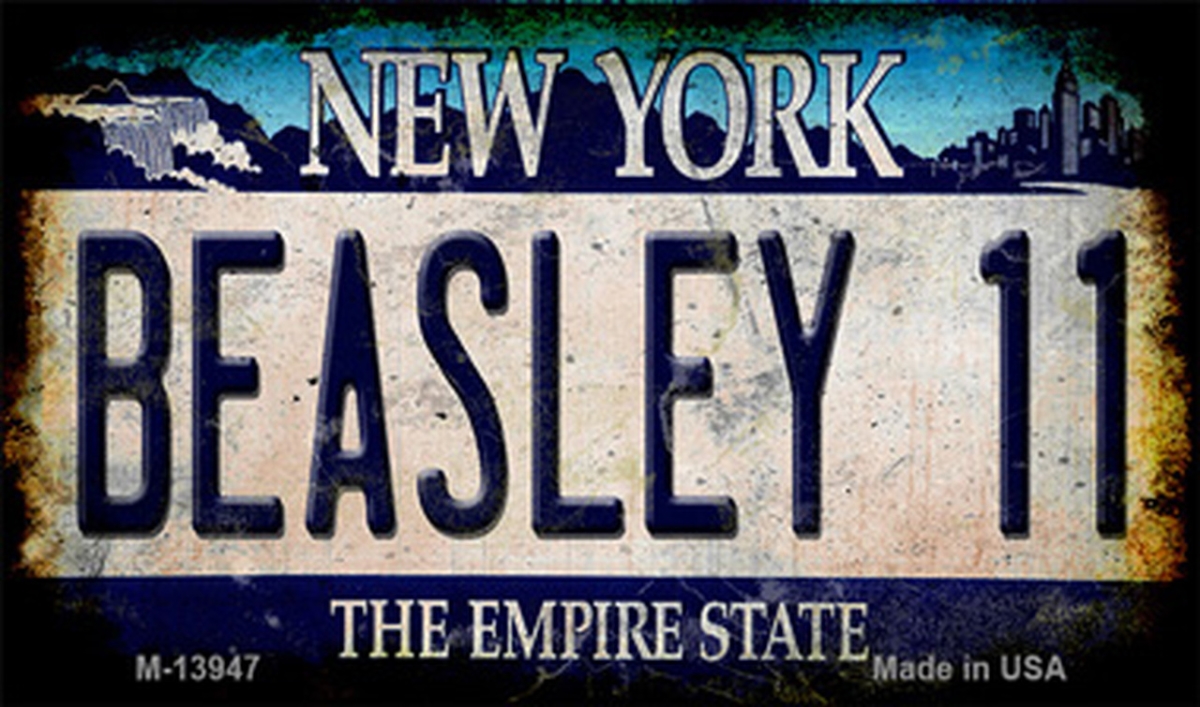 M-13947 3.5 x 2 in. Beasley 11 New York Blue Novelty Metal Magnet