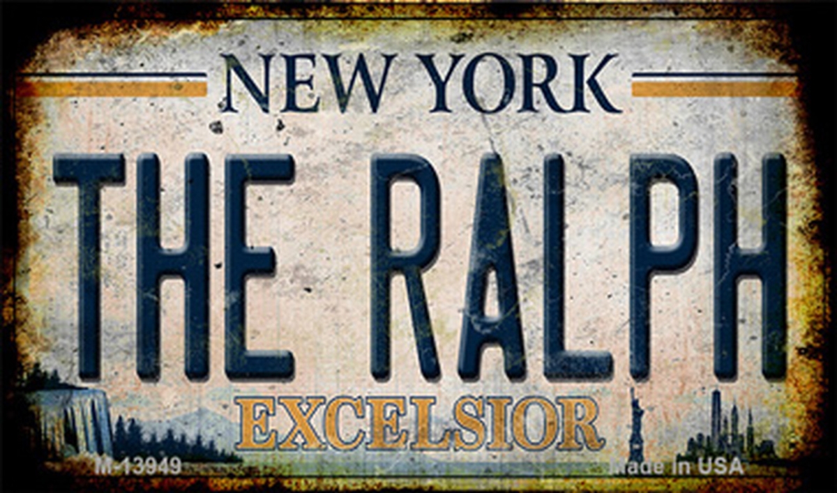 M-13949 3.5 x 2 in. The Ralph New York White Novelty Metal Magnet