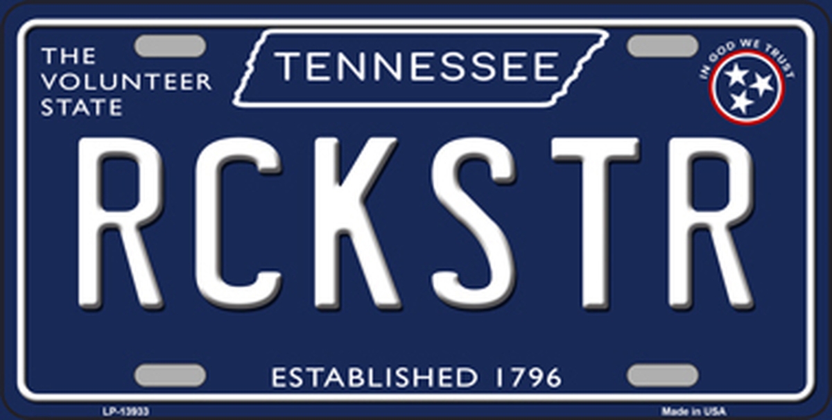 Picture of Smart Blonde LP-13933 6 x 12 in. Rckstr Tennessee Blue Novelty Metal License Plate Tag
