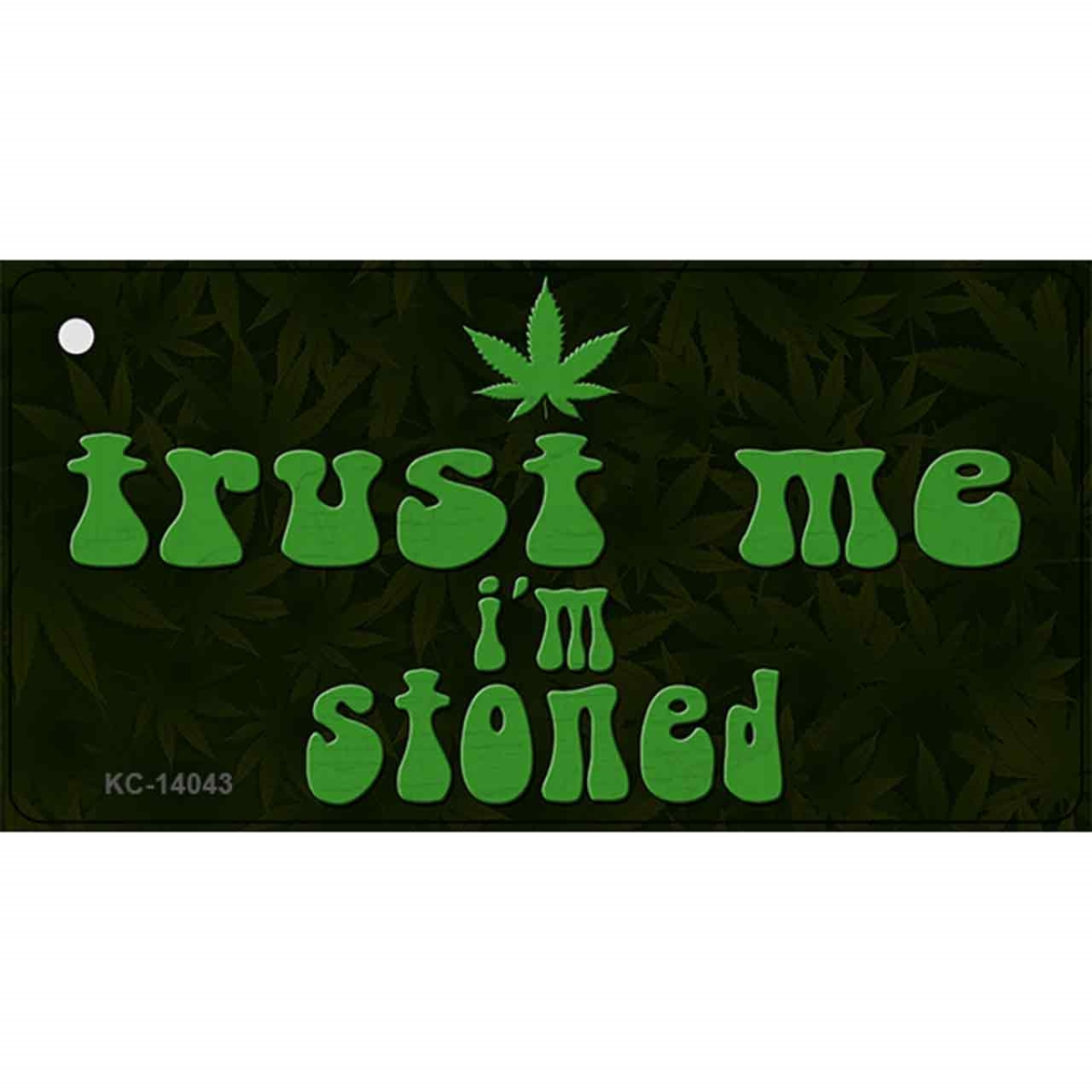 KC-14043 1.5 x 3 in. Trust Me Stoned Novelty Metal Key Chain -  Smart Blonde