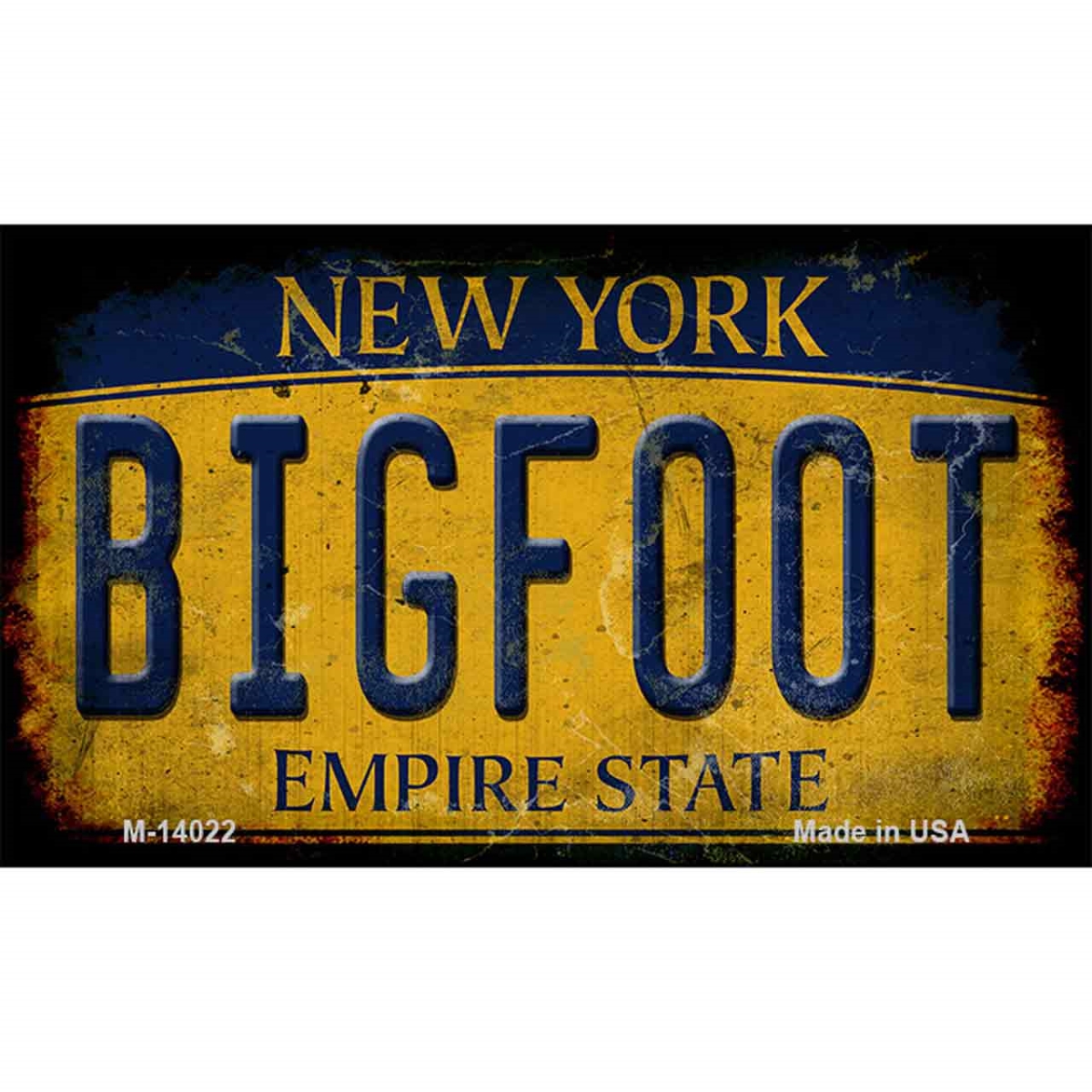 M-14022 3.5 x 2 in. Bigfoot New York Novelty Metal Magnet