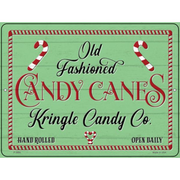 P-3893 9 x 12 in. Kringle Candy CO Novelty Metal Parking Sign -  Smart Blonde