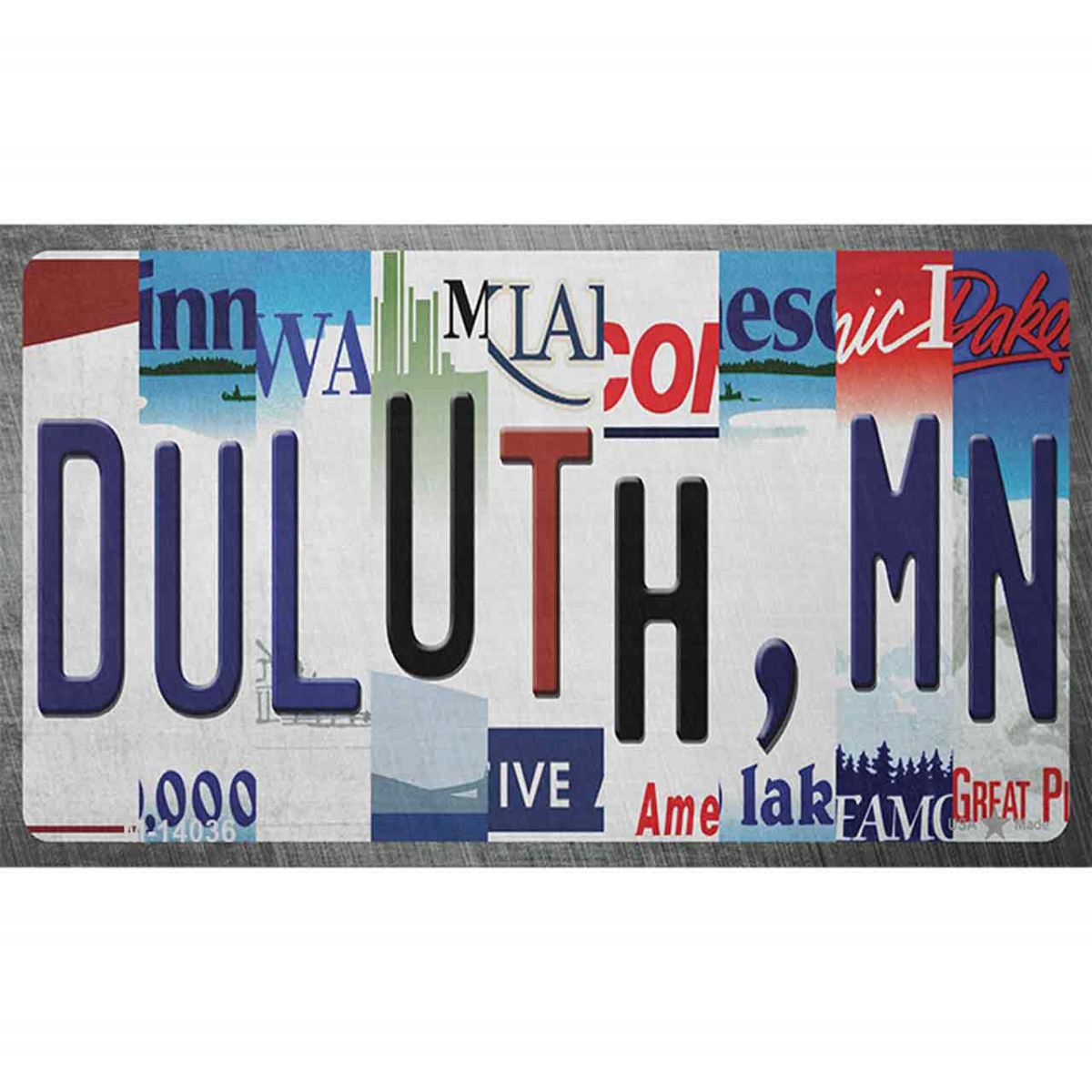 M-14036 3.5 x 2 in. Duluth MN Strip Art Novelty Metal Magnet