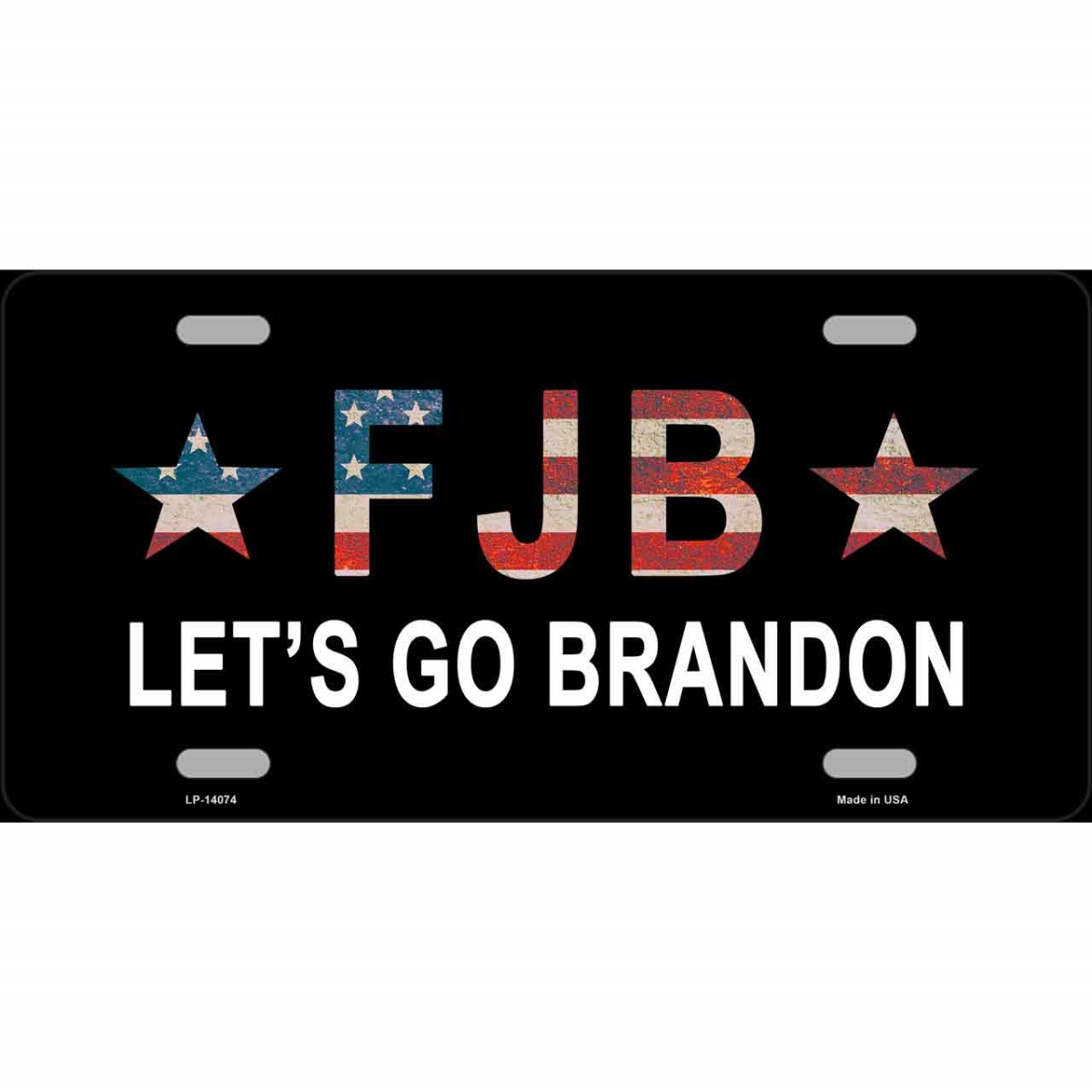 Picture of Smart Blonde LP-14074 6 x 12 in. FJB American Flag Novelty Metal License Plate