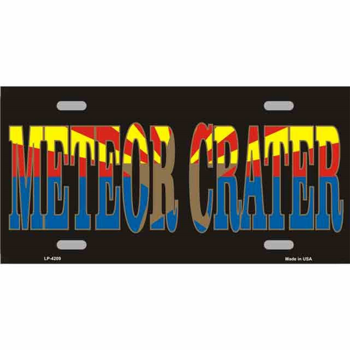Picture of Smart Blonde LP-4209 6 x 12 in. Meteor Crater Arizona Flag Novelty Metal License Plate