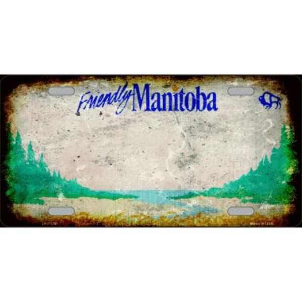 LP-8178 6 x 12 in. Manitoba Rusty Blank Novelty Metal License Plate