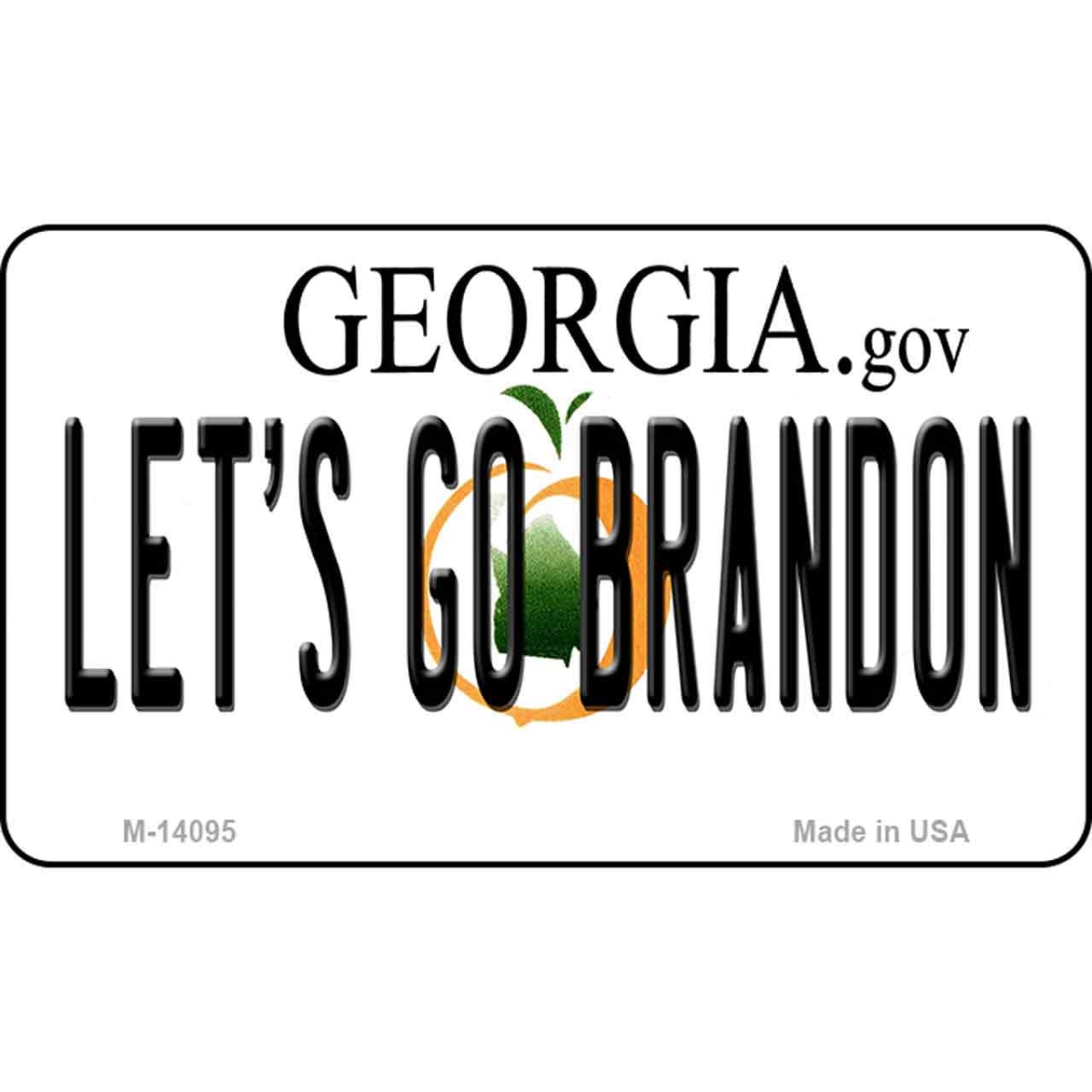 M-14095 3.5 x 2 in. Lets Go Brandon GA Novelty Metal Magnet