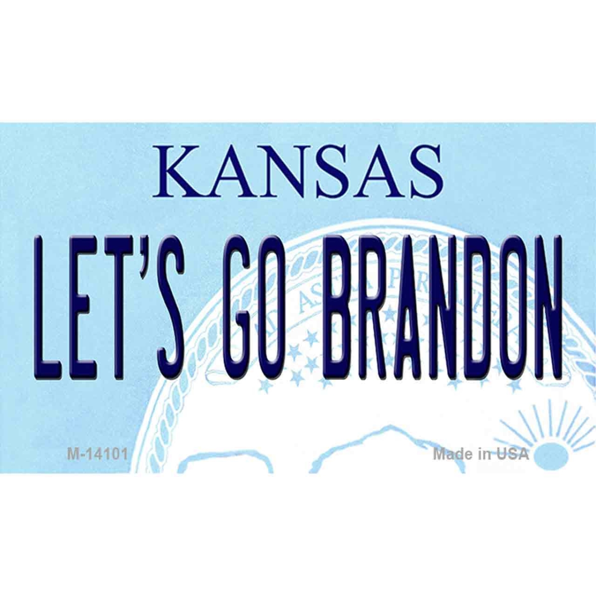 M-14101 3.5 x 2 in. Lets Go Brandon KS Novelty Metal Magnet
