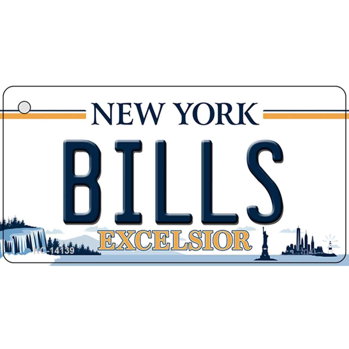 M-14139 3.5 x 2 in. Bills New York Excelsior Novelty Metal Rectangle Magnet