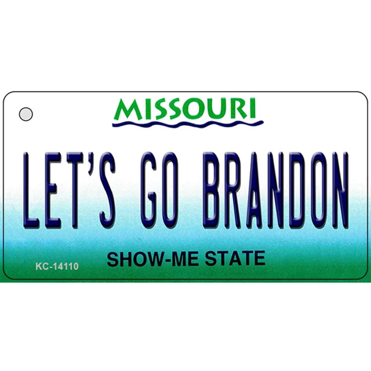 KC-14110 1.5 x 3 in. Lets Go Brandon MO Novelty Metal Key Chain