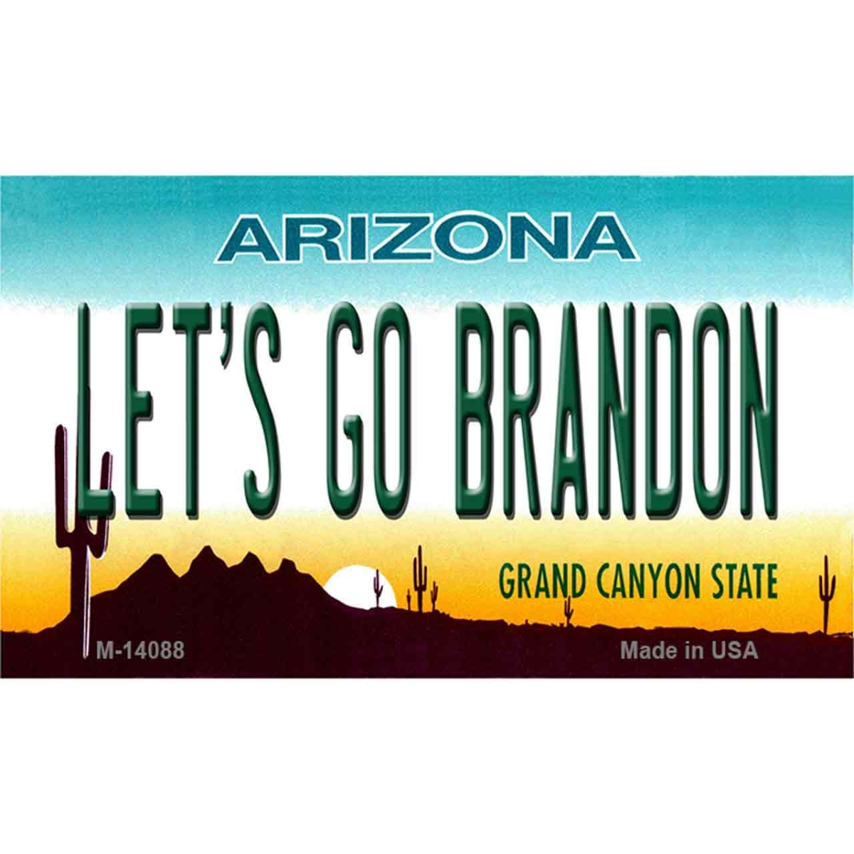 M-14088 3.5 x 2 in. Lets Go Brandon AZ Novelty Metal Magnet