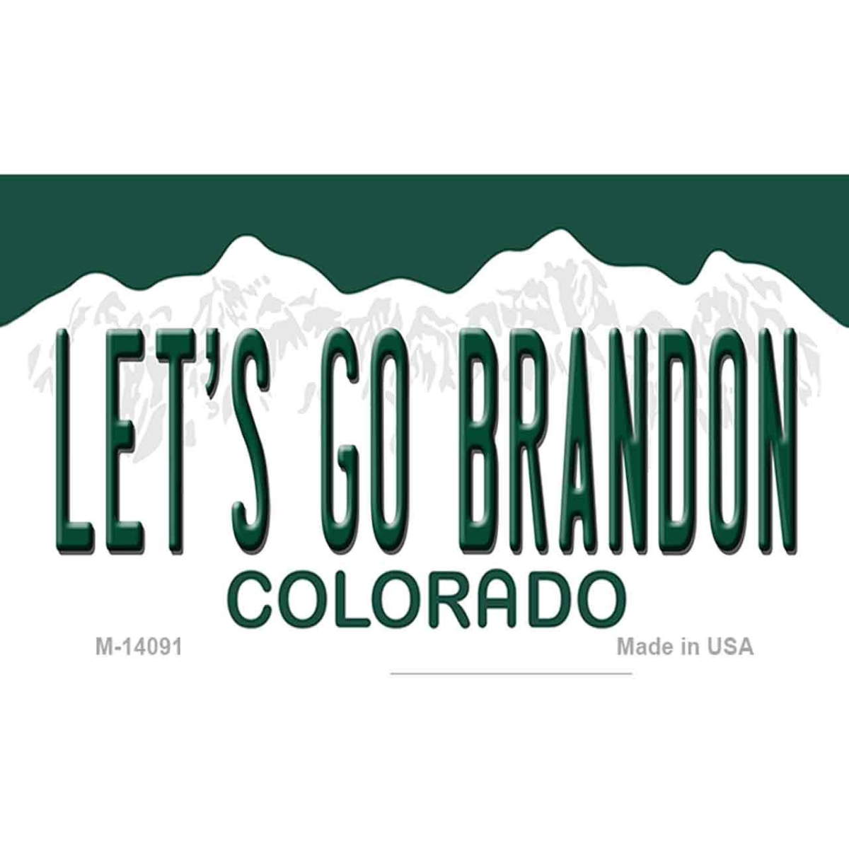 M-14091 3.5 x 2 in. Lets Go Brandon CO Novelty Metal Magnet
