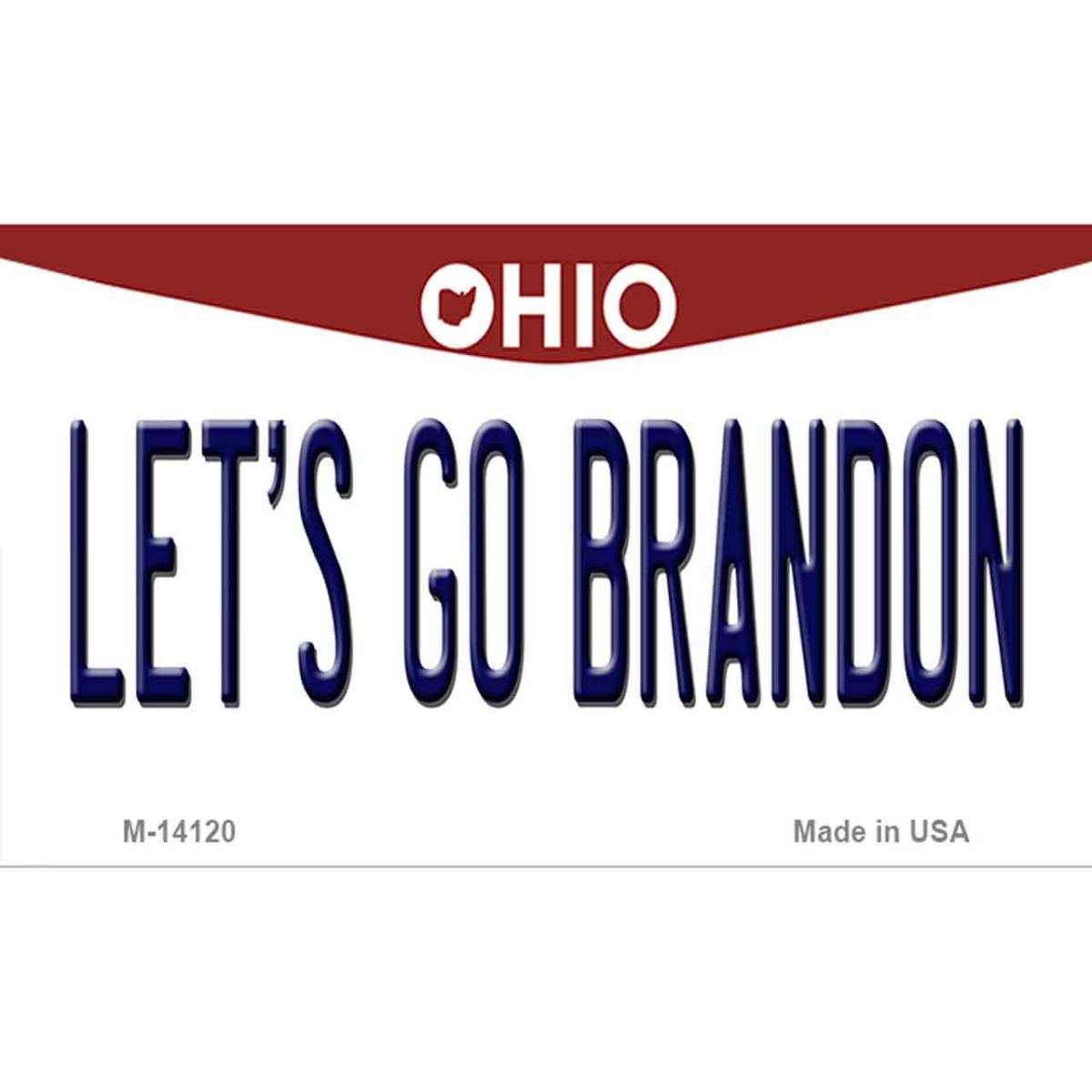M-14120 3.5 x 2 in. Lets Go Brandon OH Novelty Metal Magnet