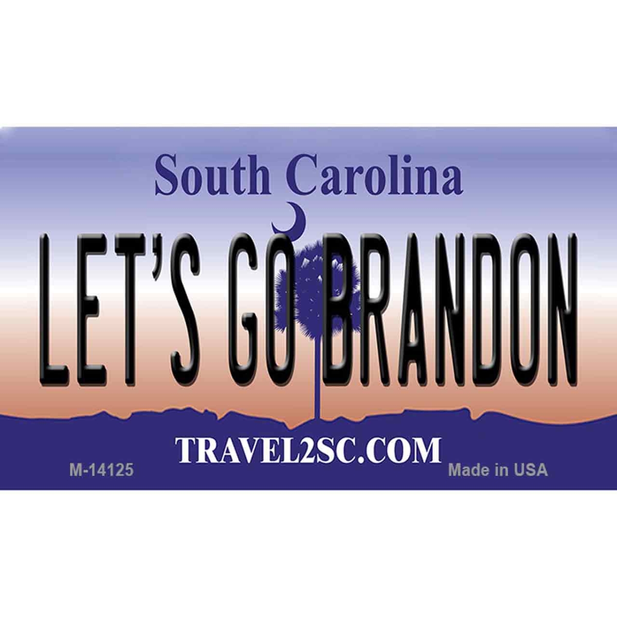 M-14125 3.5 x 2 in. Lets Go Brandon SC Novelty Metal Magnet