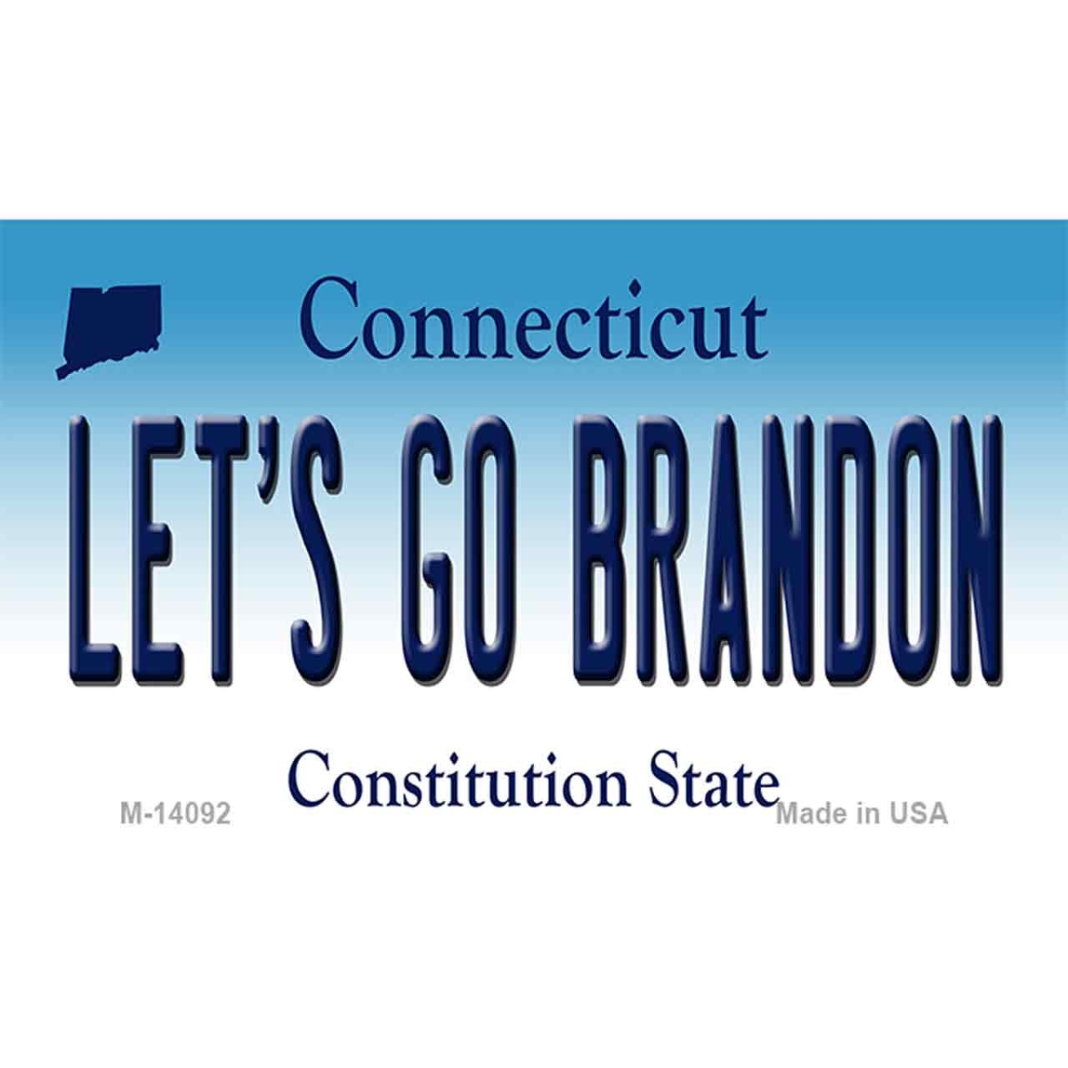 M-14092 3.5 x 2 in. Lets Go Brandon CT Novelty Metal Magnet